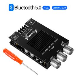 Amplifier YSXPSM 150W*2 TDA7498E Stereo Treble Bass Adjustment Bluetooth5.0 Audio Power Amplifier Board Module Dual Channel Heat Sink APP