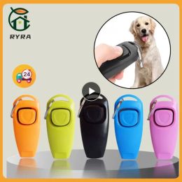 1PCS Pet Cat Dog Training Clicker Plastic New Dog Click Trainer Portable Auxiliary Adjustable Wristband Sound Key Chain Dog