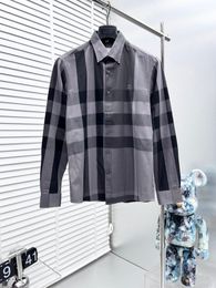 Camicie da uomo top top piccolo cavallo da ricamo per ricamo a cavallo maniche lunghe colori solido vestito di business casual camicia a maniche lunghe dimensioni multiple