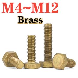M4 M5 M6 M8 M10 M12 Brass Flat Head External Hexagonal Bolt Metric Thread External Hexagonal Screw Length: 6-100MM
