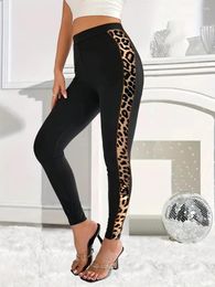 Pants Plus Size 1XL-5XL Leopard Print Skinny Leggings Casual Every Day Stretchy Women's Clothing