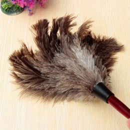 Feather Dusters Ostrich Feathers Duster Wooden Handle Cleaner Car Dust Accessories For Home Cleaning Dust Tools Plumas Crafts