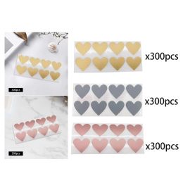 Pack of 300 Heart Scratch Off Stickers Scratch Card Stickers Self Adhesive Labels for Gender Reveal Gift Baby Shower Party Favor