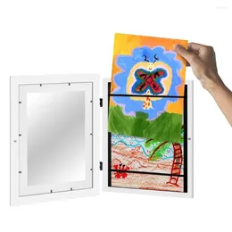 Frames Artwork Picture Frame Changeable Wooden Front Opening Wall Display For Kids Drawings Artworks Art Projects