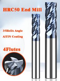 Milling Cutter Alloy Coating Tungsten Steel Tool Cnc Maching Hrc50 Endmill Milling Cutter Kit Milling Machine Tools