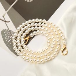 8mm 14 Sizes Pearl Strap for Bags Handbag Handles DIY Purse Replacement Long Beaded Chain for Shoulder Bag Straps Accessories