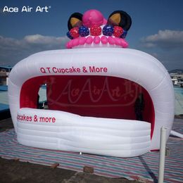 8mWx5mLx4.5mH (26x16.5x15ft) Beautiful design concession kiosk inflatable cake booth sale stall station ice cream vendor tent table counter for