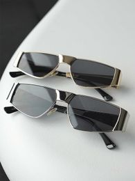 Cyberpunk Uv Resistant Sunglasses for Men 24 New Women with Strong Light Driving Rock Style Metal Glasses