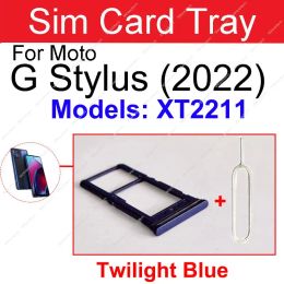 Sim Card Tray For Motorola MOTO G Stylus 2020 2021 2022 2023 XT2043 XT2115 XT2211 XT2317 SIM Holder Socket Card Reader