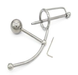 Stainless Steel Cock Cage Anal Pulg Device Butt Beads Penis Urethral Catheter bdsm Sex Toys9824754