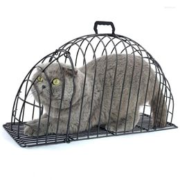 Cat Carriers Anti-grab Washing Bathing Metal Cage Door Lightweight For Small Dogs Shower Bath Hair Dryer Box Machine Pet Supplies