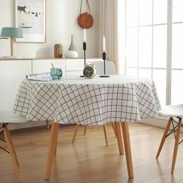 Table Cloth White Plaid Cheque Nordic Tablecloth For Round Vintage Cover Party Home Kitchen Decoration Mantel