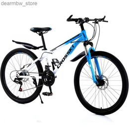 Bikes 24/26 Inches Mountain Bike 21/24/27/30 Speed Bicyc Aluminium Alloy Hand Anti Slip Pedal Strong Shock Absorption L48