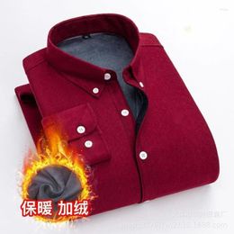 Herren lässige Hemden Fashion Revers Button All-Match Stickerei warme Kleidung 2024 Herbst Übergroße Tops Lose koreanisches Hemd