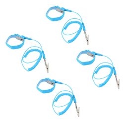 4 Pcs Anti-static Wrist Strap Band Adjustable Ground Rounding Blue Bracelet Grounding Antistatic Wristband