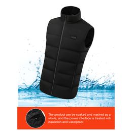 Heated Jacket Men Women Parka Vest Autumn Winter Cycling Warm USB Electric Heated Outdoor Sports Vests Thermal Coat For Hunting