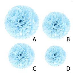 Party Decoration 1pcs Set 7.8inch Blue Paper For Birthday Flowers Decorations Pom Hanging Tissue