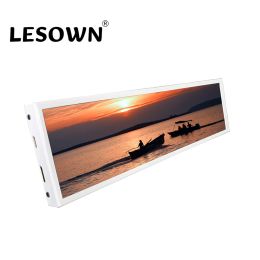 LESOWN LCD Long Bar Display 1920x480 8.8 inch Portatil Touchscreen mini HDMI IPS Capacitive White Sub Screen for PC Case Aida64