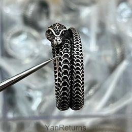 70% OFF 2023 New Luxury High Quality Fashion Jewellery for spirit snake Sterling Silver classic animal zodiac series boutique couple ring