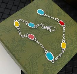Fashion Designer Man Sterling Silver 925 Charm Bracelets Letter Chain Luxury Women Jewelry