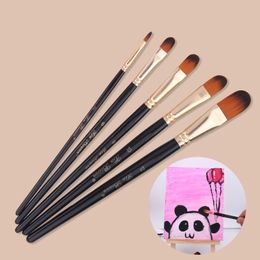 5pcs Watercolour Paint Brushes Set Round Tip Artist Painting Brush for Water Colour Acrylic Oil Gouache Ink Detail Rock Painting