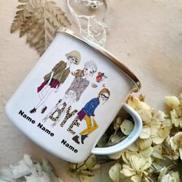 Mugs Custom Enamel Mug The Sisters Printed Metal Gift Wedding Coffee Cup Cups For And Tea Drinkware Original Bar