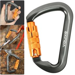 30kN Climbing Carabiner Heavy Duty Locking Carabiner Rock Climbing Carabiner for Rock Climbing Rappelling and Mountaineering