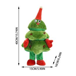 Christmas Tree Electric Plush Toys Funny Singing Dancing Music Xmas Tree Plush Doll Toys for Kids Girls Boys Navidad Noel Decor