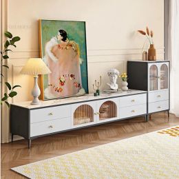 French Coffee Table TV Stands Simple Modern Small Apartment Living Room TV Cabinet Light Luxury Bedroom TV Cabinet Side Cabinet