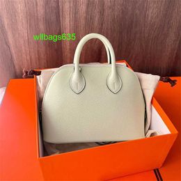 Bolide Leather Handbag Trusted Luxury Womens Bags Handheld Bag for Women 2024 New Versatile Ins Fashion Shell Bag Premium Bowling Bag One Shou have logo HB87YN