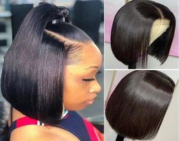 Short Bob Wigs Straight Lace Front Human Hair Wigs For Black Women Full Natural Brazilian Wig Remy Preplucked HD Frontal Hair3782305