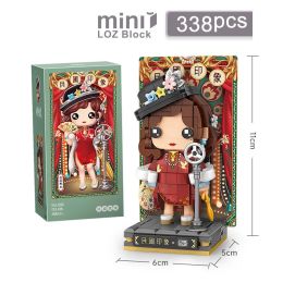 LOZ Mini Building Blocks Toys Peking Opera Character National Quintessence Assembly Christmas Toys Gifts For Children Girls 1553