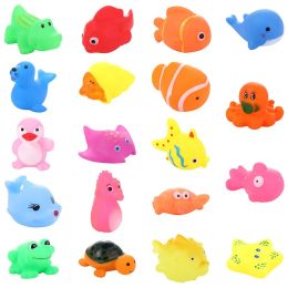 Funny Gift for Kids Sound Squeaky Children Colourful Animals Swimming Water Toys Float Shower Toy Bath Toys Baby Bath Toys