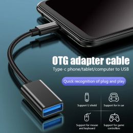 Type-C USB 3.0 OTG Adapter Cable for Samsung S20 S10+ Xiaomi Mi 11 Android MacBook Mouse Gamepad Tablet PC Type C OTG USB Cable