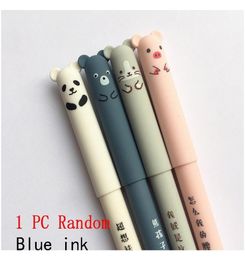 Cartoon Animals Erasable Pen 035mm Cute Panda Cat Magic Pens Kawaii Gel Pens For School Writing Novelty Stat jlllnM lucky20058831076