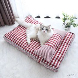 Cat Beds Furniture Pet Cat Bed Cushion Soft Lounger Pet Bed House for Dogs Cats Cosy Sleeping Sofa Warm Puppy Kennel Mat Dog Mattress Pet Supplies