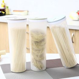 Storage Bottles Closed Noodles Container Rectangular Sealed Pasta Spaghetti Box Kitchen Organization Transparent Food Freezer