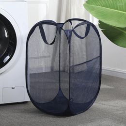 Laundry Bags Standable Mesh Hamper Easy Finishing Durable Organiser Box For Room