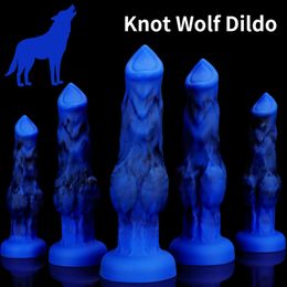 Knot Wolf Dildo Anal Dildos Soft Silicone Big Xl Fake Penis Suction Cup Dick Adult Supplies sexy Toys For Woman Man sexyshop Xxl