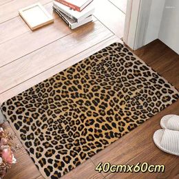 Carpets 40cmx60cm Home Leopard Print Small Carpet Non-slip Bathroom Creative Personality Outdoor Entry
