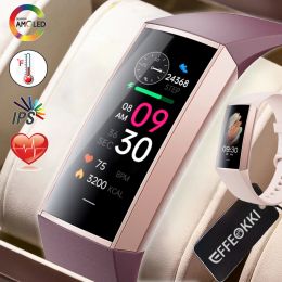 Wristbands Always on Display Amoled Fitness Bracelet for Women Tracker Smart Watch Pedometer Sport Waterproof Smartwatch Connected Whatch