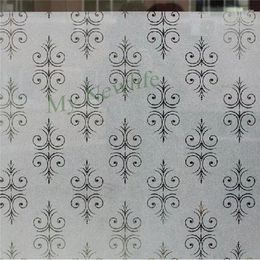 Window Stickers Crown Pattern Diamond Drawing Cover Film No-Glue 3D Static Decorative Door Glass Sticker Year Decor45/60 200cm