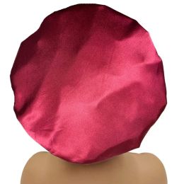 Shower Cap Terry Cloth Lined EVA Exterior Reusable Triple Layer Waterproof Large Bath Hair Cap For All Hair Bathroom Product
