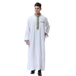 Ethnic Clothing Men Saudi Muslim Kaftan Robe Jubba Thobe Arab Thoub Eid Ramadan Turkey Islam Dubai Abaya Dress Traditional Middle East