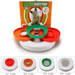 Pet Cat training Toilet Seat Pet Plastic litter Box Tray Kit Professional Trainer Clean Kitten Healthy Cats Human Toilet Cat Mat