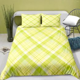 Bedding Sets Grid Set Kids Duvet Cover Boys Plaid Comforter/Quilt Teens Girls Blanket Simple Set&Pillowshams