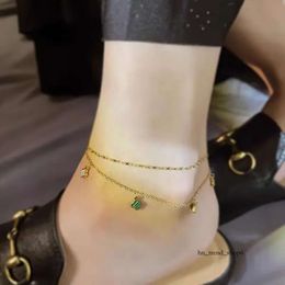 Lousis Designer Anklets Loves Couple 5flowers Jewellery Clover 18k Gold Chains Steel of Pearl Colourful Thick Chain for Mothers Day Chrismas Party Holiday Gift 9 868