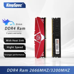 RAMs Kingspec Memoria Ram Dimm 4GB 8GB 16GB 2666mhz 3200 1.2V Ram Memory Compatible With Intel / AMD For Desktop Computer Accessories