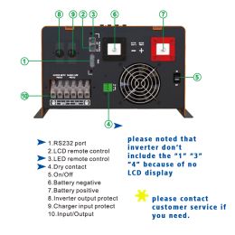 3KW 24V 6KW 48V 230VAC Low Frequency Off Grid Pure Sine Wave Home Power Inverter with battery charger UPS Inverter