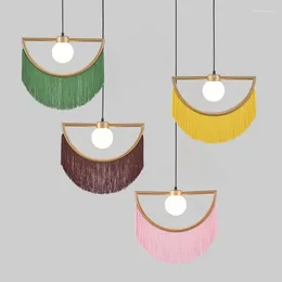 Chandeliers Nordic Chandelier Instagram Style Tassel Glass Ball Minimalist El Bedroom Bedside Lamp Restaurant